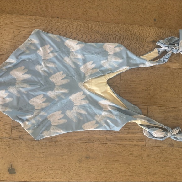 Palmacea One Piece Floral Swimsuit Blue Large - Picture 4 of 5